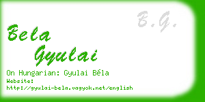 bela gyulai business card